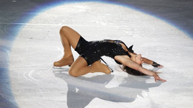 Figure skater Fontana from Italy performs during the "2010 All That Skate Summer" ice show in Goyang