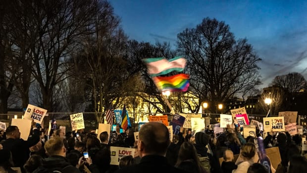 The ProtectTransKids Protest in Washington, D.C., on February 22nd, 2017.