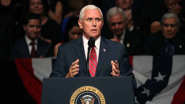 Vice President Mike Pence, seen here speaking in Miami, Florida, on June 16th, 2017.