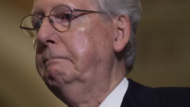 Senate Majority Leader Mitch McConnell speaks about the Senate Republican's health-care bill at the U.S. Capitol in Washington, D.C., on June 27th, 2017.