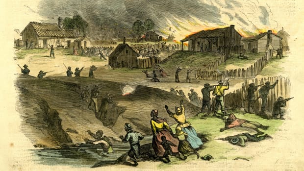 Illustration in Harper's Weekly of the Memphis Massacre of 1866.