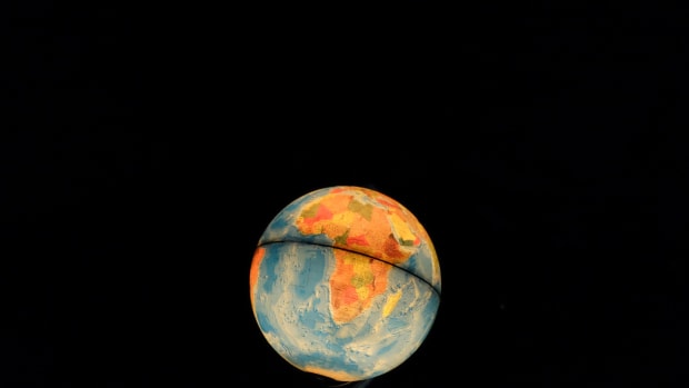 Earth Globe glowing