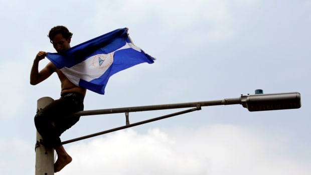 Demonstrators take part in a march against President Daniel Ortega's government in Managua, Nicaraguan, on September 9th, 2018. Last week, Ortega expelled the United Nations' human rights commission after it published a report criticizing the climate of fear in the Central American country.
