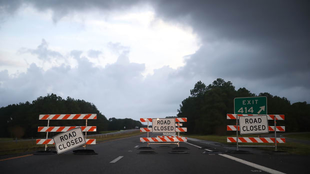 A highway outside Wilmington, North Carolina, on September 17th, 2018.