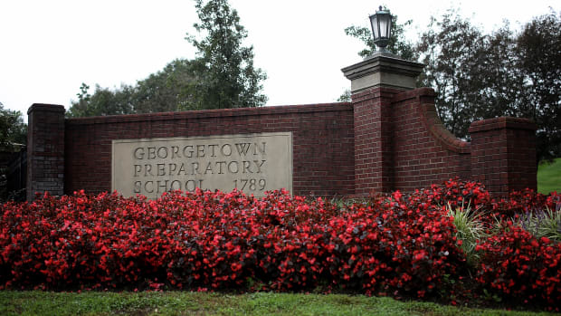 The entrance to Georgetown Preparatory School in Bethesda, Maryland.