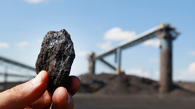 A piece of coal at the Savage Energy Terminal on August 26th, 2016, in Price, Utah.