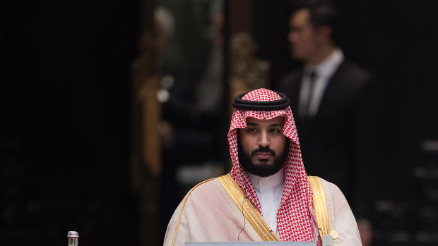 Saudi Arabia Crown Prince Mohammed bin Salman attends the G20 opening ceremony at the Hangzhou International Expo Center.