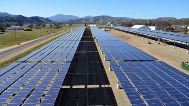 Solar Panels at Fort Hunter Liggettt in California.