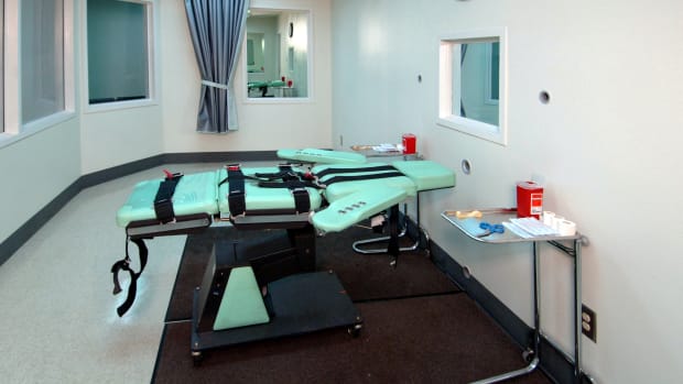 The execution room in the San Quentin State Prison in California.