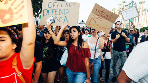 A protest to defend DACA in Los Angeles, California, in 2017.