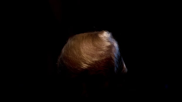 President Donald Trump's hair shines as he speaks during a cabinet meeting at the White House in Washington, D.C., on January 10th, 2018.