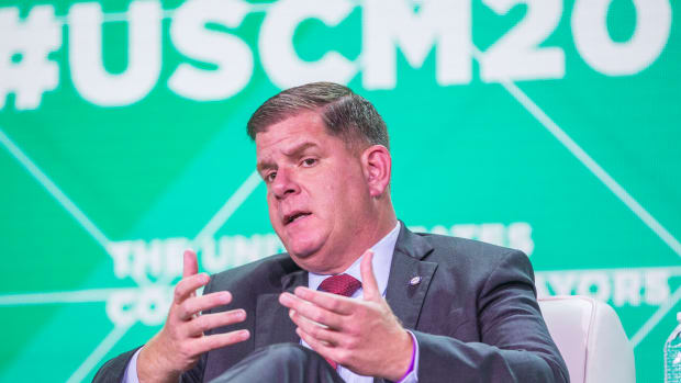 Mayor of Boston Marty Walsh during a session on how communities can use technology to grow and thrive.