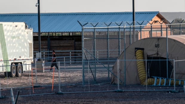A temporary facility set up to hold immigrants is pictured at a U.S. Border Patrol Station in Clint, Texas, on June 21st, 2019. Lawyers who toured the facility said they witnessed inhumane conditions there.