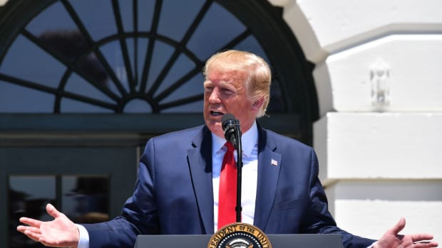 President Donald Trump takes part in the Third Annual Made in America Product Showcase on the South Lawn at the White House in Washington, D.C., on July 15th, 2019.