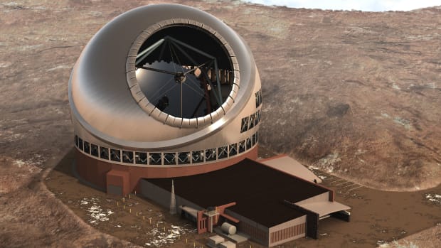 A computer rendering of the Thirty Meter Telescope.