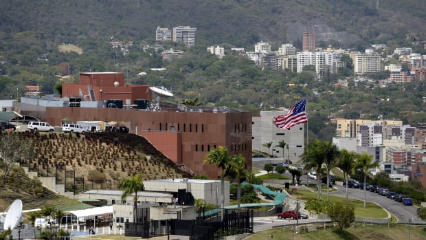 View of the U.S. Embassy in Caracas, Venezuela.