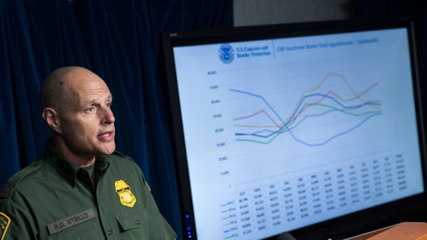 Ronald Vitiello speaks during a Department of Homeland Security press conference in 2018.