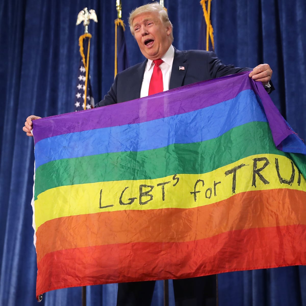 donald trump gay pride flag