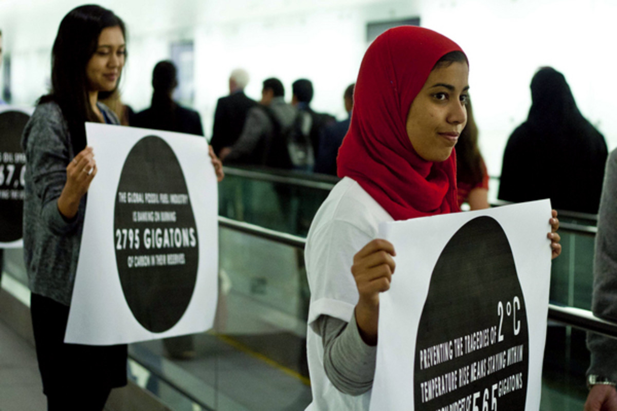 Protesters at the COP18 Conference in Doha, Qatar on Dec. 3 (PHOTO: SHUTTERSTOCK)