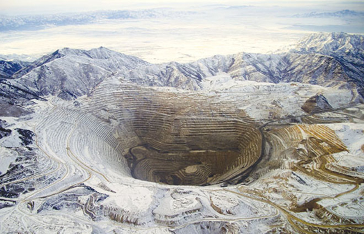 The Bingham Canyon copper mine outside of Salt Lake City is so massive it creates its own weather patterns. (Photo: Michael Lynch)