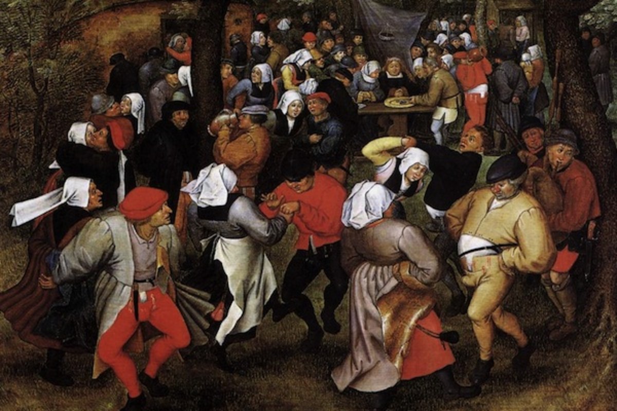 (PAINTING: PIETER BRUEGHEL THE YOUNGER, "PEASANT WEDDING DANCE," 1607)
