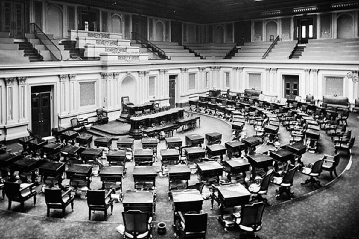 The U.S. Senate chamber c. 1873. (PHOTO: PUBLIC DOMAIN)