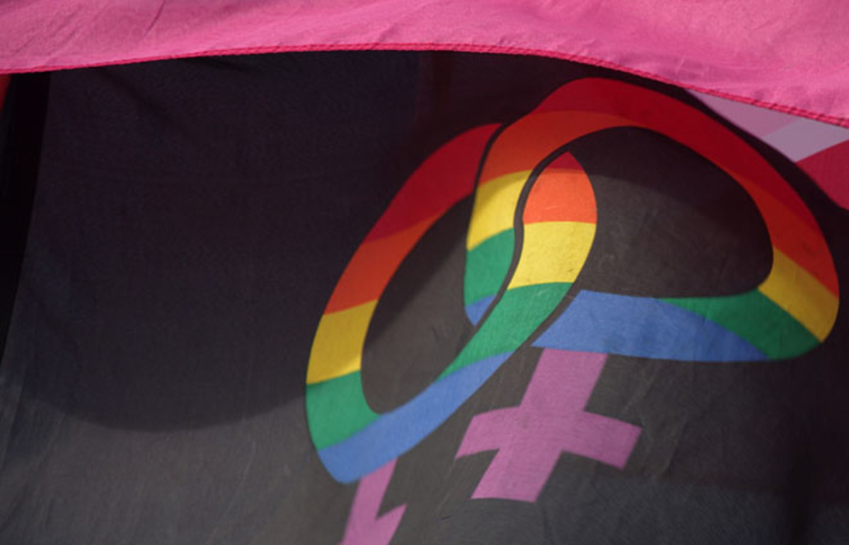 Lesbian flags at Nottingham Pride 2010. (Photo: Matt Buck/Flickr)