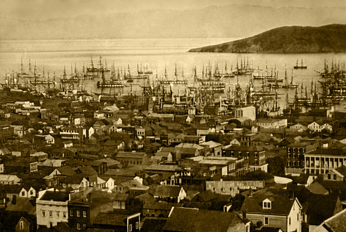 San Francisco harbor during the Gold Rush. (Photo: Public Domain)