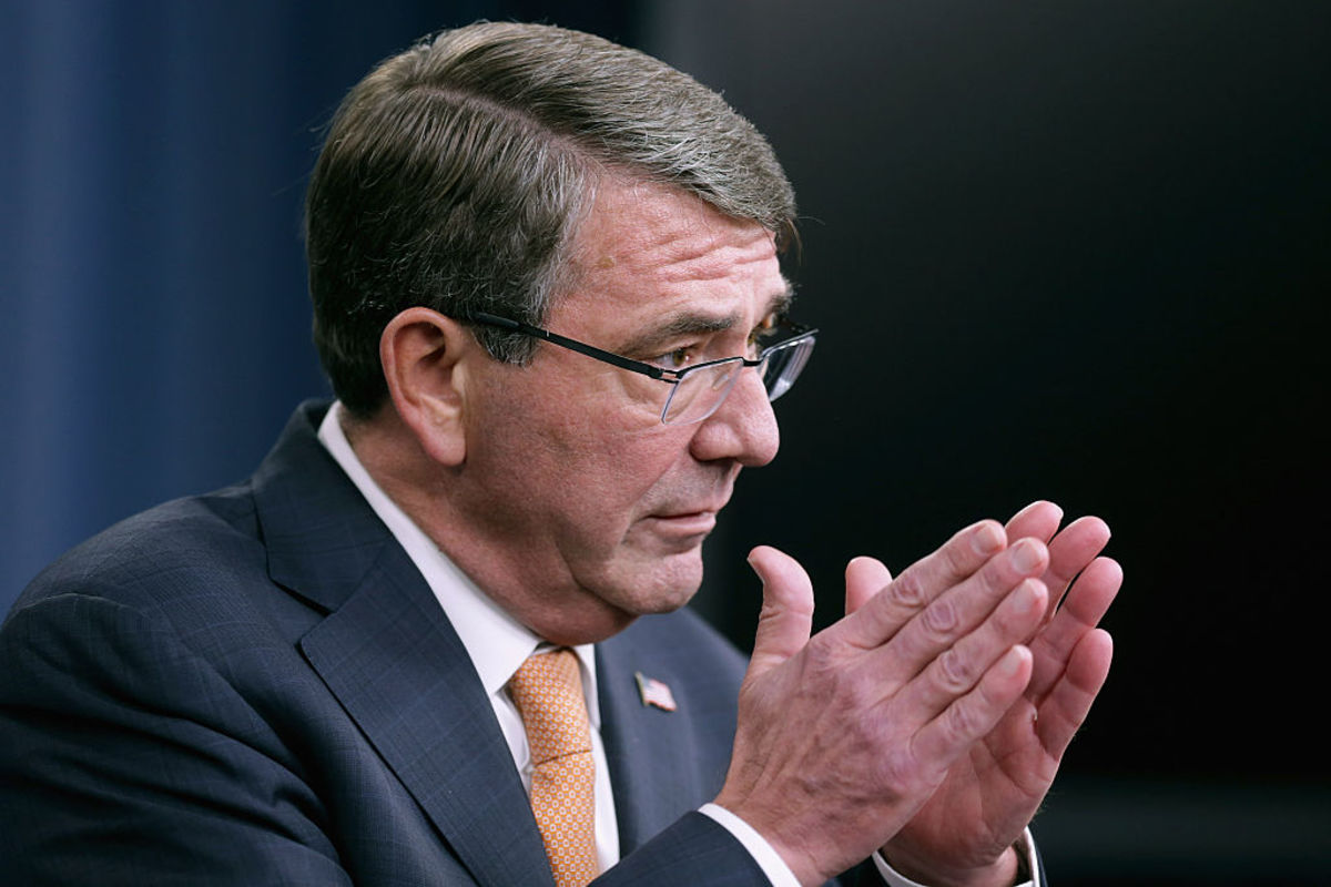 Defense Secretary Ashton Carter holds a news conference at the Pentagon, October 23, 2015. (Photo: Chip Somodevilla/Getty Images)