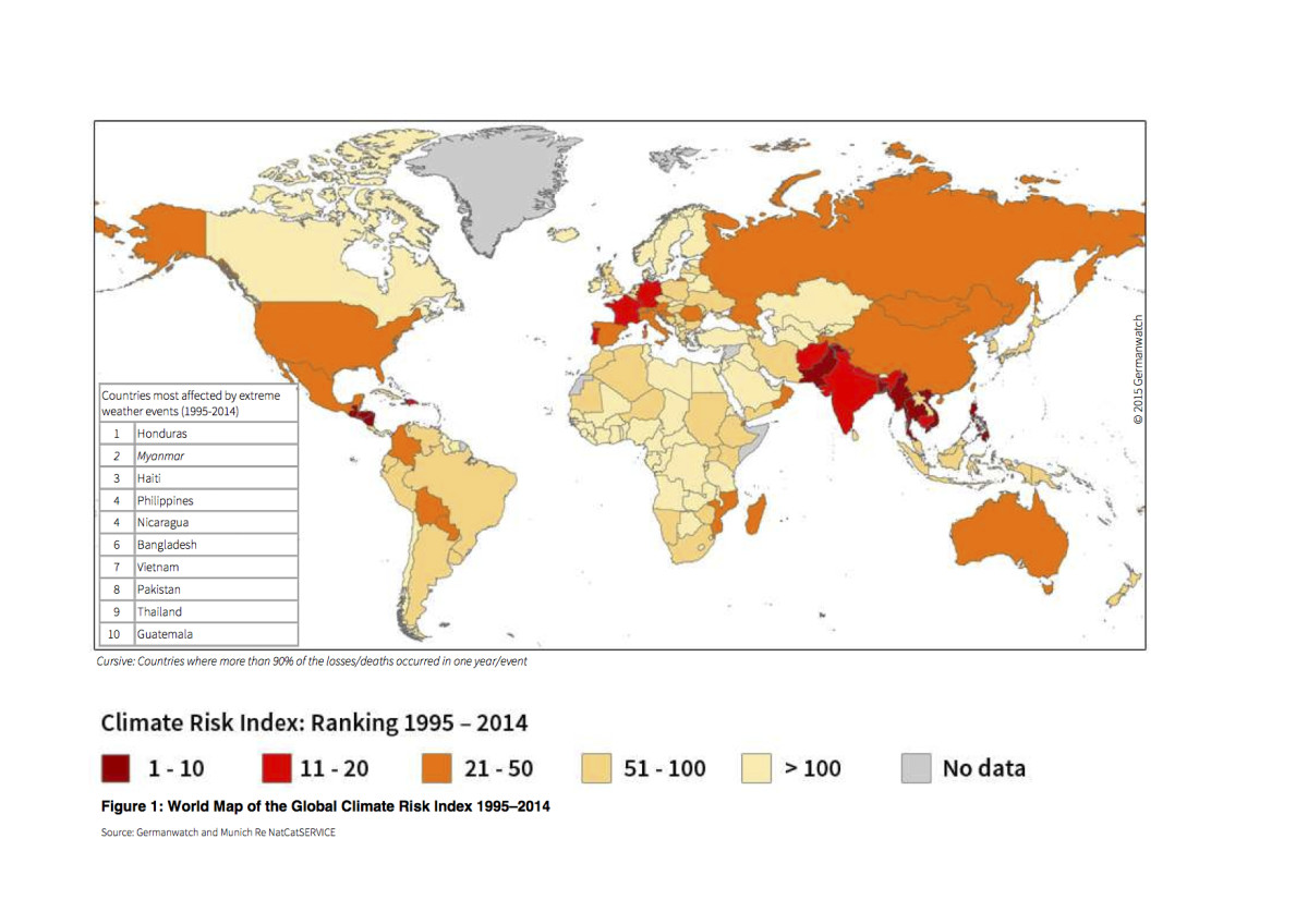 global climate risk index cop21 map