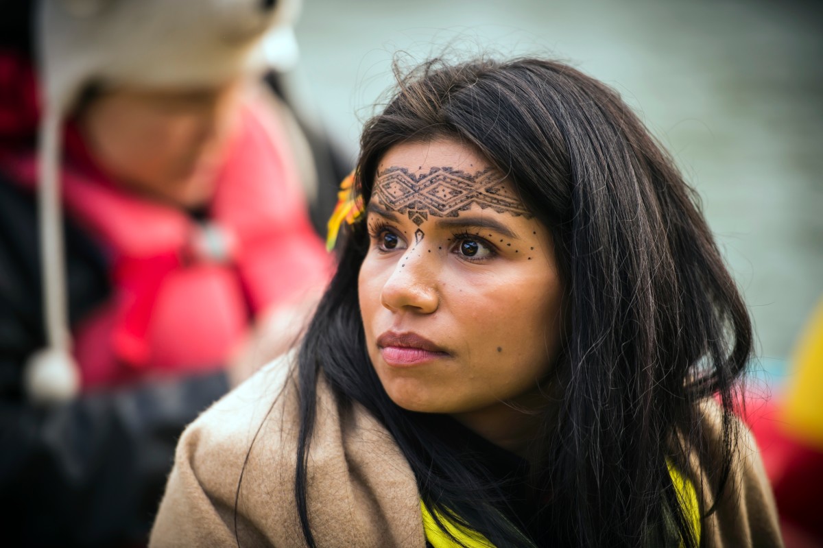 indigenous activists cop21 kayak