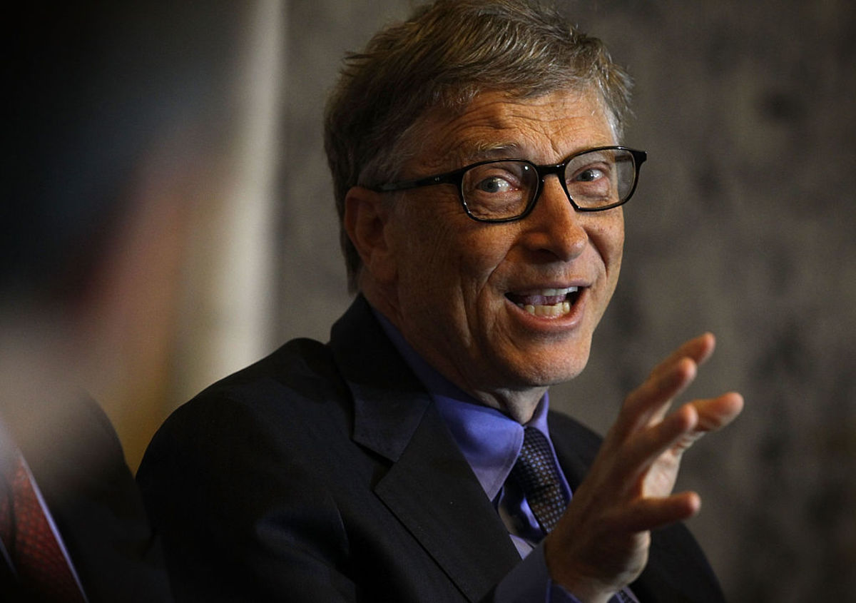 Bill Gates, co-chairman of the Bill &  Melinda Gates Foundation, participates in a panel discussion during the  Financial Inclusion Forum on December 1, 2015. (Photo: Alex Wong/Getty Images)