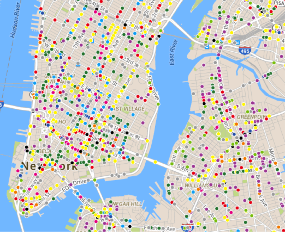 Interactive input map. (Map: Vision Zero NYC)