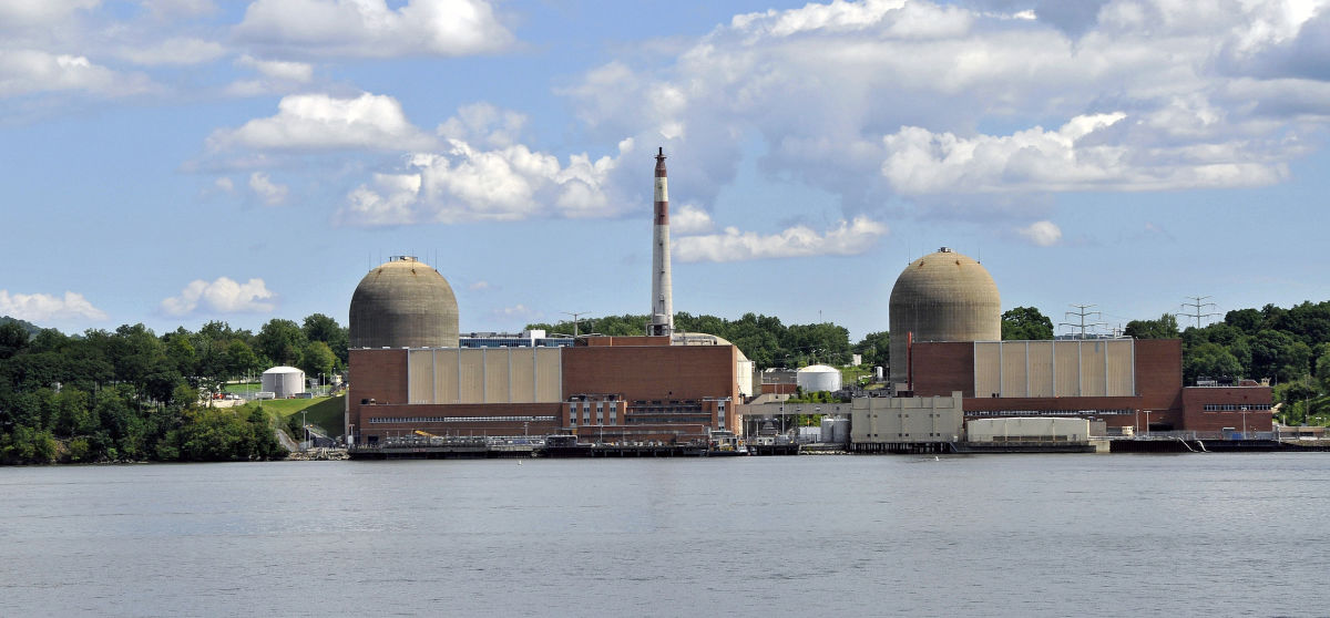 Entergy's Indian Point Energy Center as seen from across the Hudson River. (Photo: Tony Fischer/Flickr)