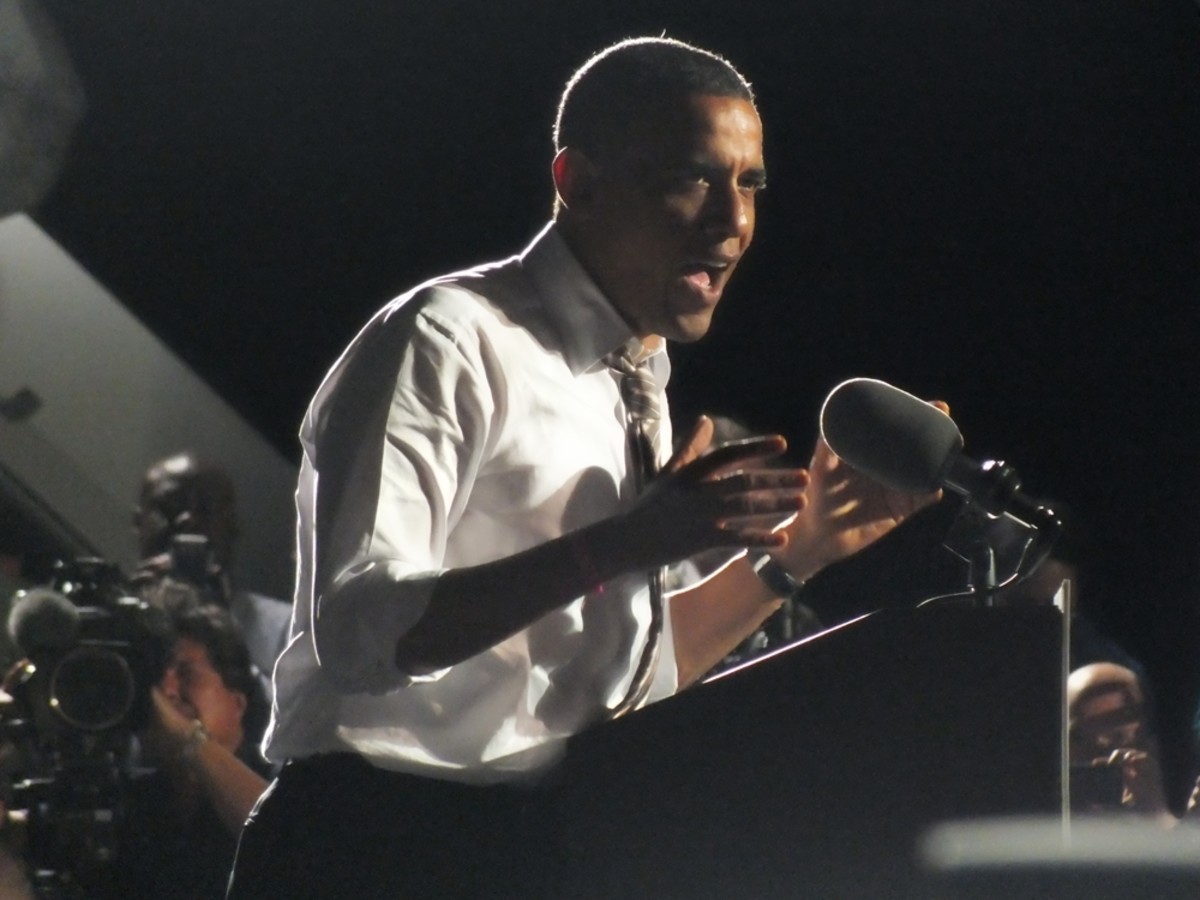 President Obama  addresses a crowd while at a campaign stop at Burke Lake Front Airport  on October 25, 2012 in Cleveland, Ohio. (Photo: A BCD Creative/Shutterstock)