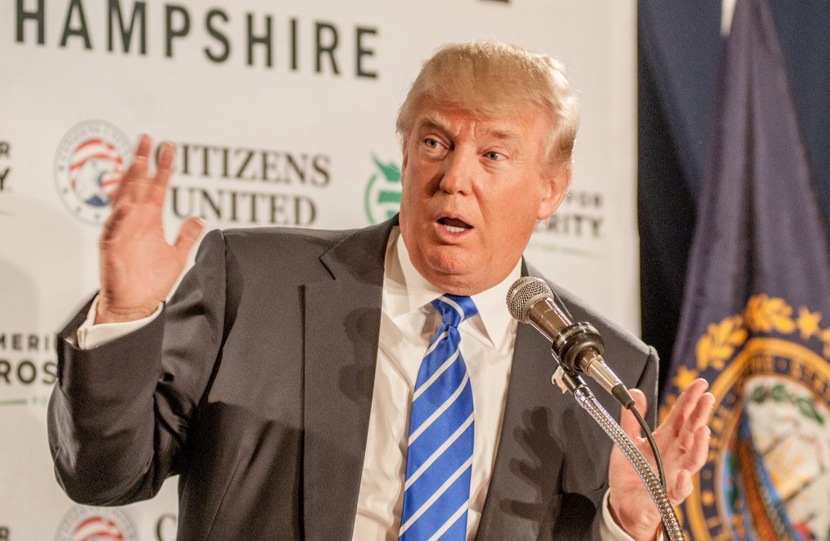 Donald Trump speaks in Manchester, New Hampshire, on April 12, 2014. (Photo: Andrew Cline/Shutterstock)