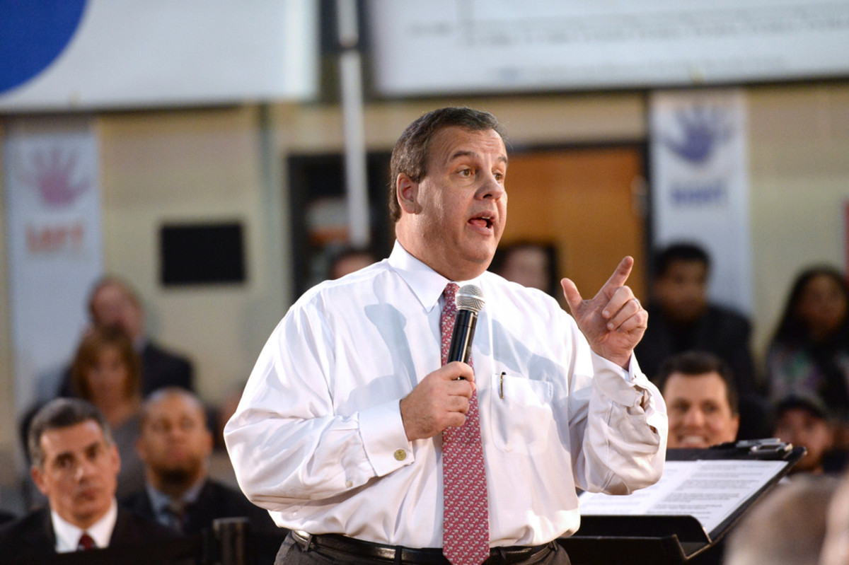 New Jersey Governor Chris Christie conducted his 130th town hall meeting at Van Derveer School on March 10, 2015, in Somerville, New Jersey. (Photo: L.E.Mormile/Shutterstock)