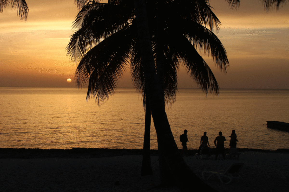 María la Gorda beach at sunset. (Photo: Doug Struck)