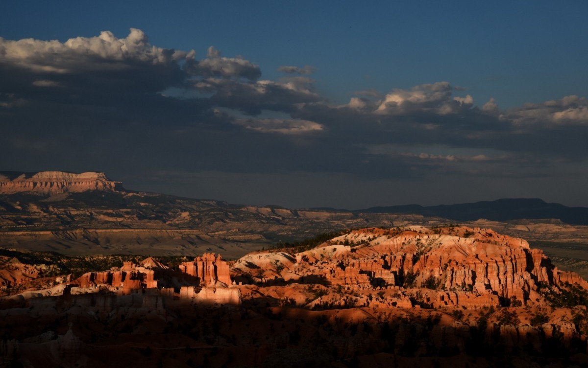Bristlecone Point viewed from Sunset Point overlooking Bryce Amphitheater on August 12th, 2016, in Bryce Canyon National Park, Utah.