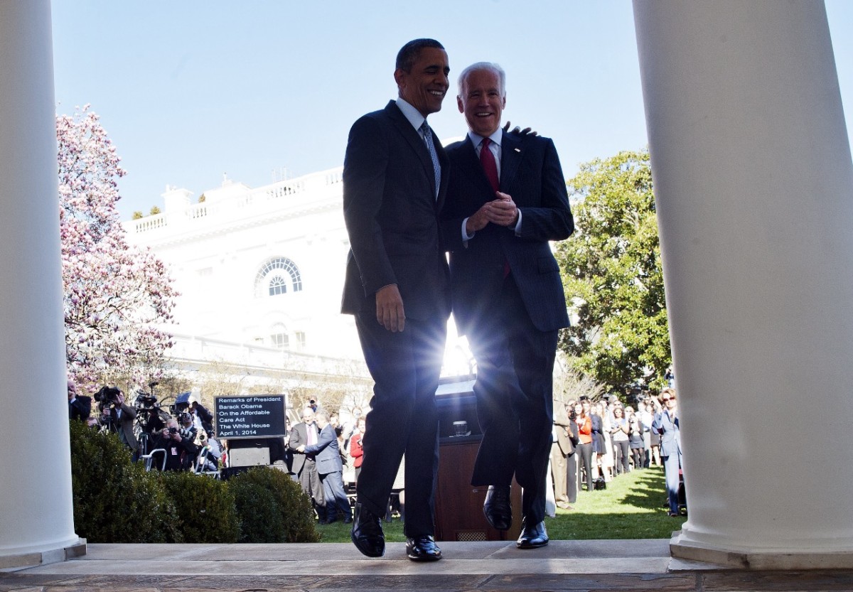 Barack Obama and Joe Biden.