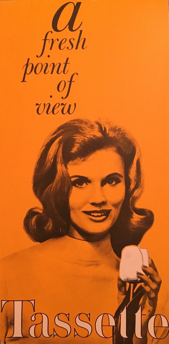 The cover of an instructional manual for the Tassette, possibly from the early 1960s.