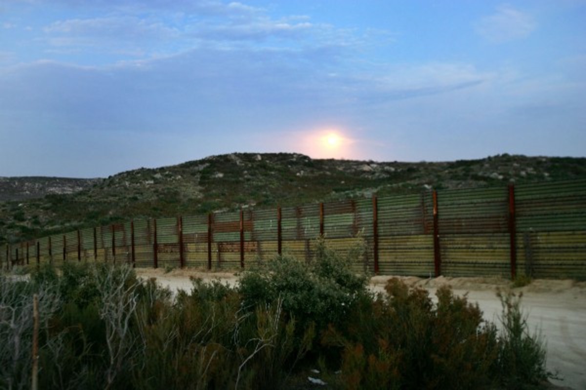 The U.S.-Mexico border fence in Campo, California. (Photo: David McNew/Getty Images)
