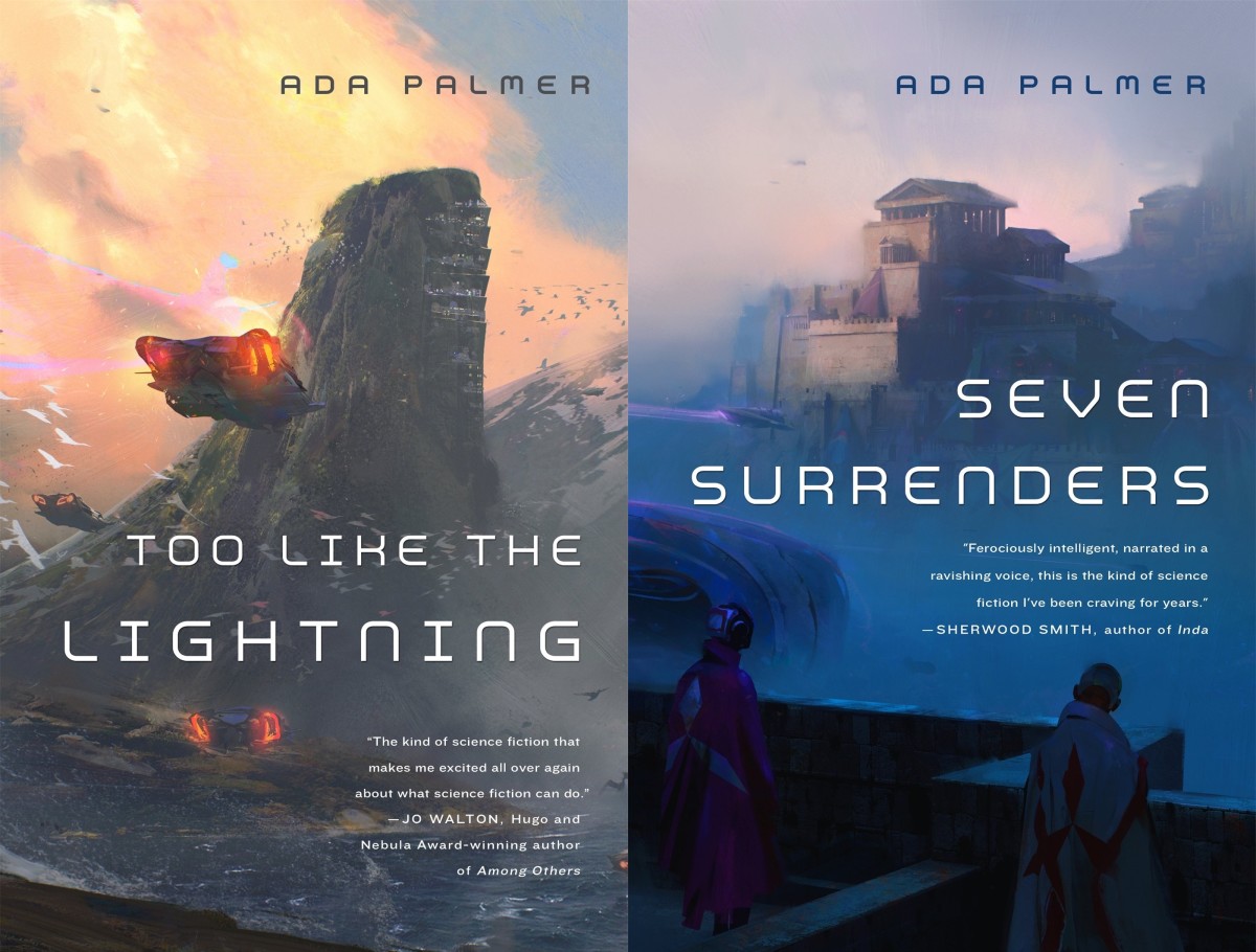 The first and second books in Ada Palmer's Terra Ignota series.