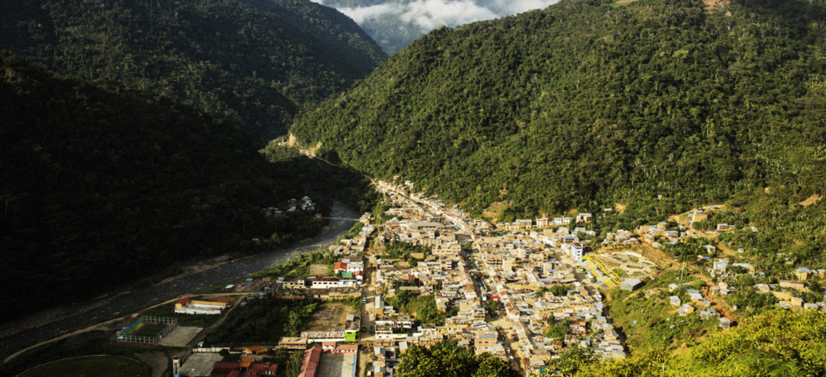 A panoramic view of Putina Punco district in Puno.