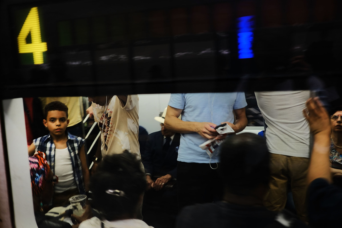 Passengers ride a Metropolitan Transportation Authority subway on June 29th, 2017, in New York City. Following a series of breakdowns and delays, New York Governor Andrew Cuomo declared on Thursday a state of emergency for the subway system.