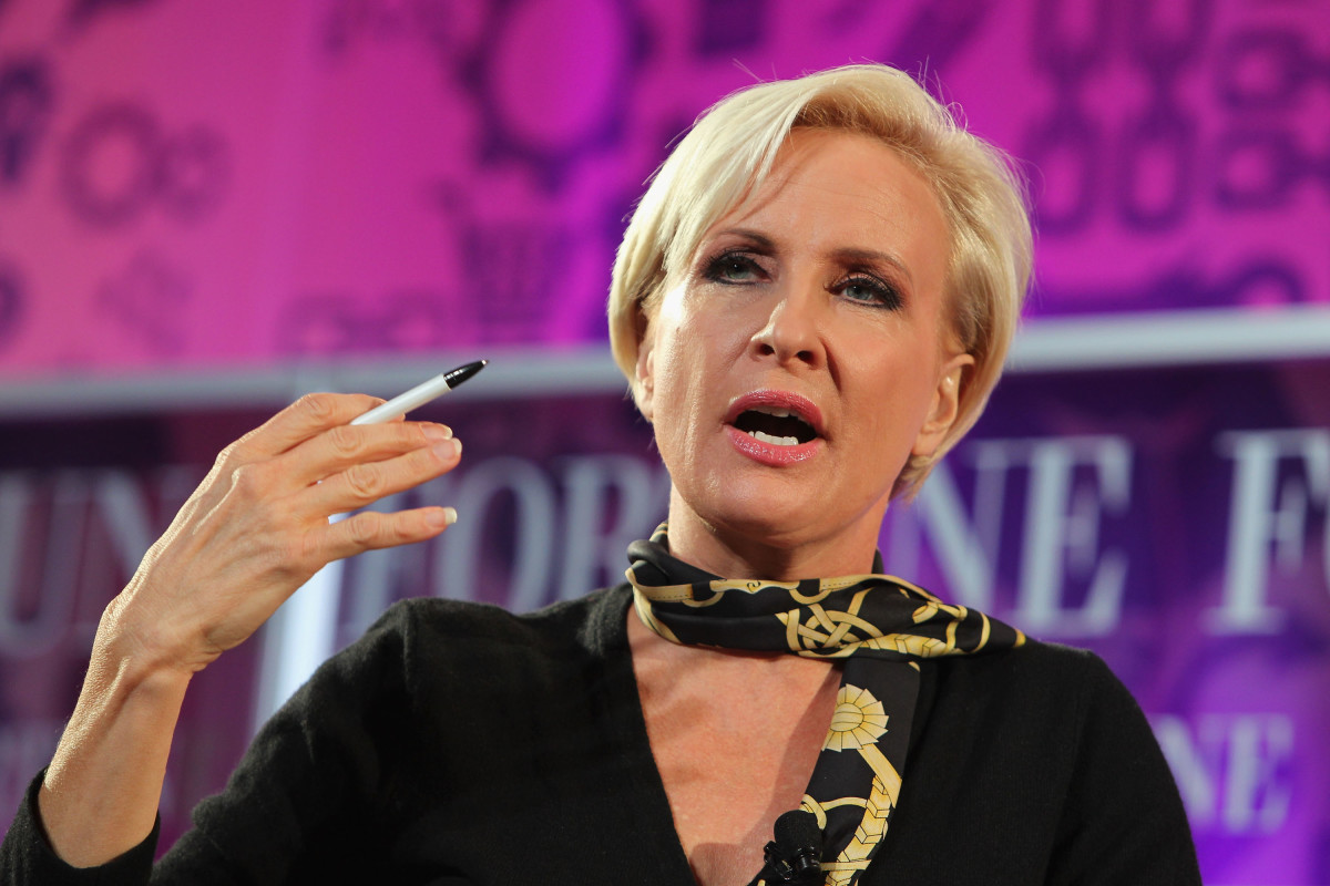 Mika Brzezinski, a recent target of President Donald Trump's personal Twitter feed, speaks onstage at the Fortune Most Powerful Women Summit on October 16th, 2013, in Washington, D.C.