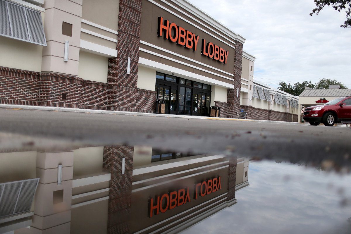 A Hobby Lobby store is seen on June 30th, 2014, in Plantation, Florida.