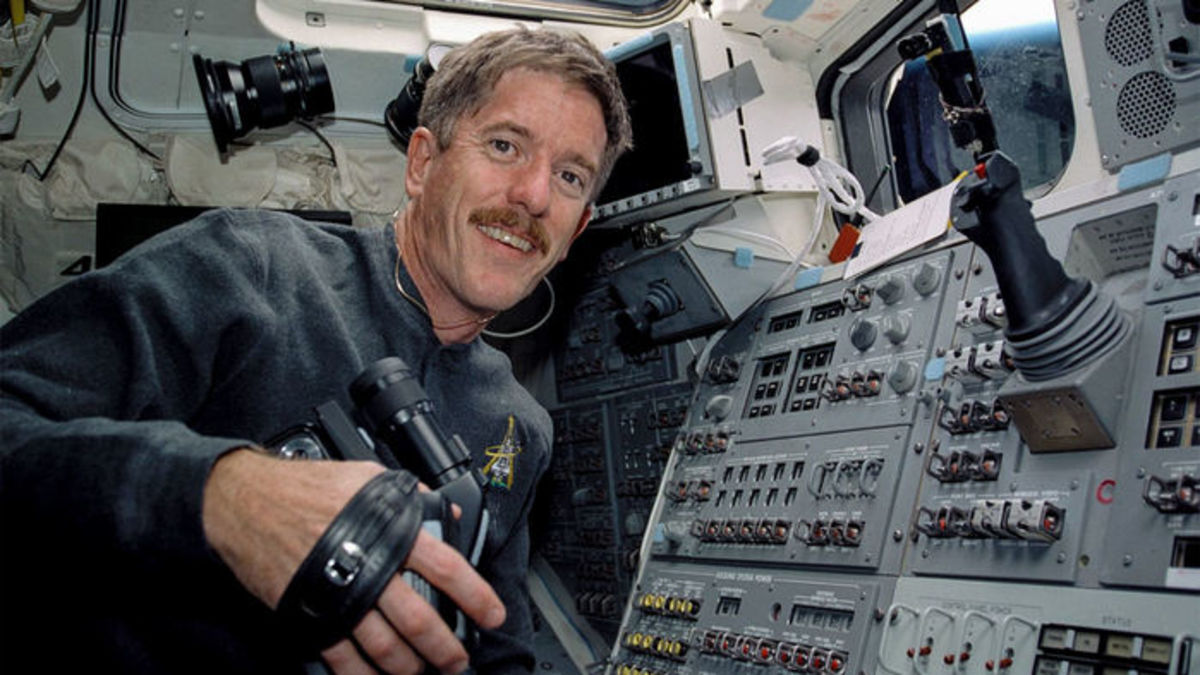 James Reilly, pictured here aboard the Space Shuttle Atlantis in 2001.