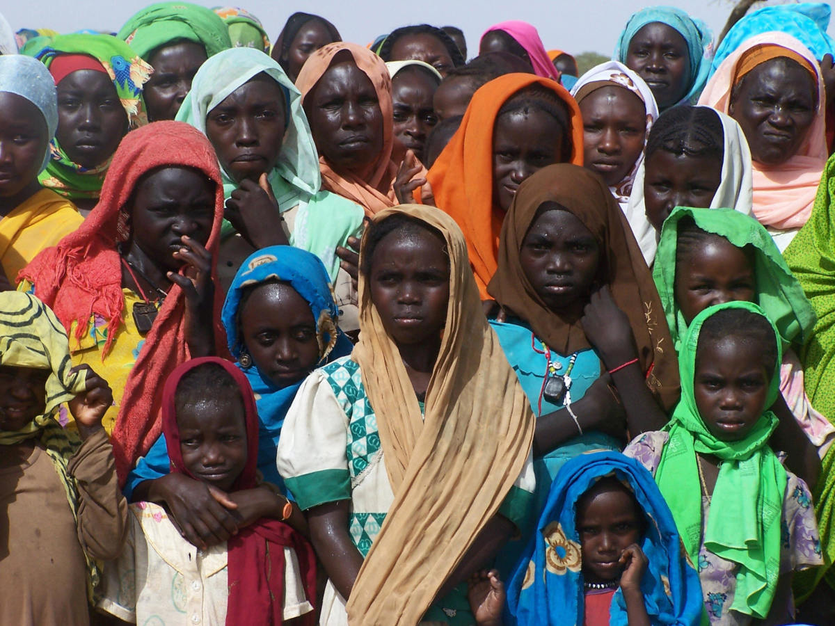 Displaced Darfuris in Sudan.