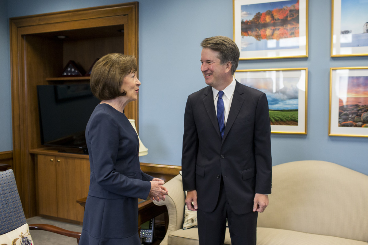 Supreme Court Nominee Brett Kavanaugh meets with Senator Susan Collins in her office on Capitol Hill on August 21st, 2018, in Washington, D.C.
